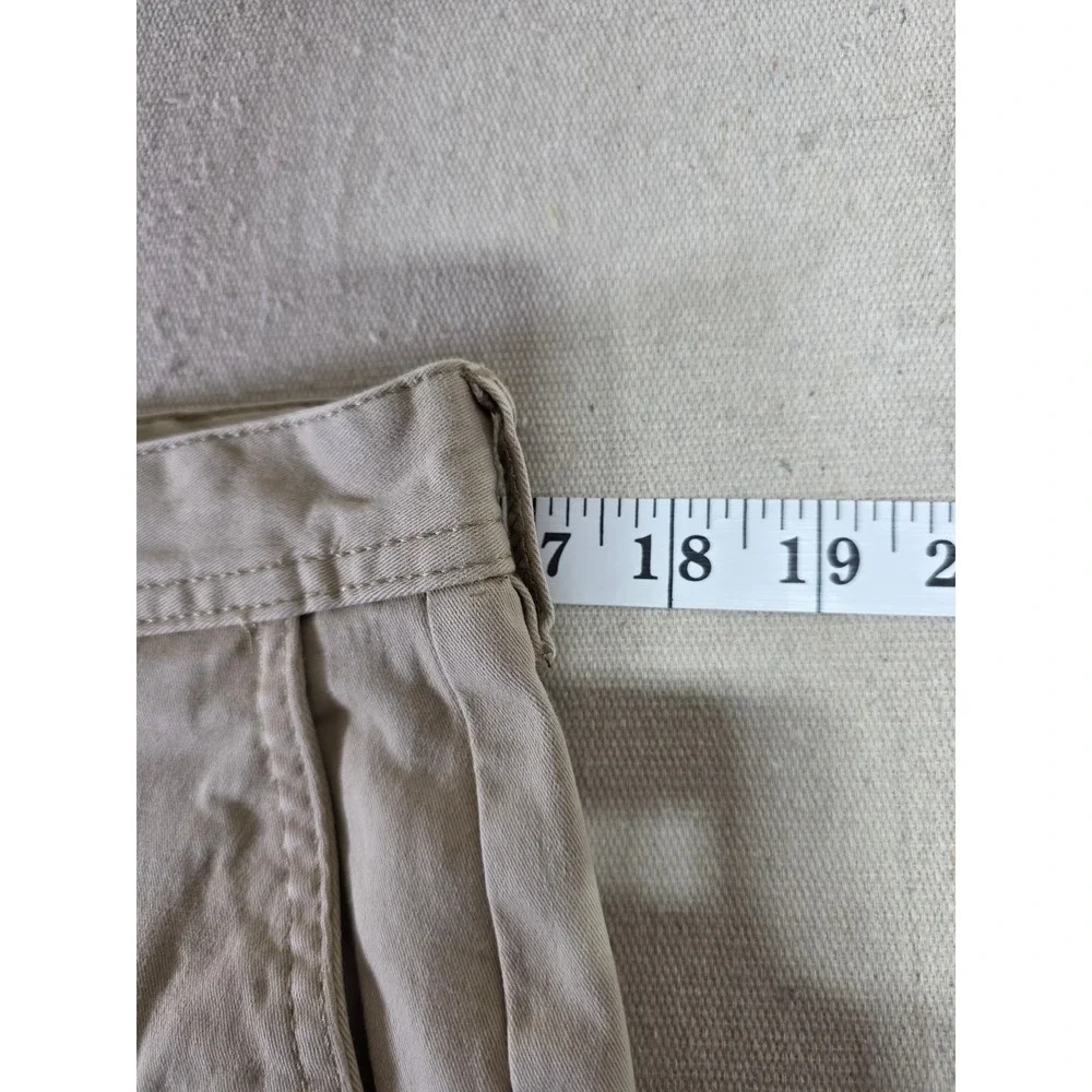 Rainforest Mens Khaki Tan Chino Shorts Size 32 Flat Front Casual Summer Cotton